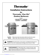 THERMADOR Char Glo CGB30RCULP Installation Instructions Manual