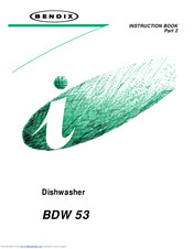 BENDIX BDW 53 Instruction Book
