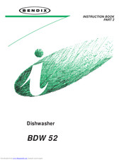 BENDIX BDW 52 Instruction Book