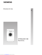 SIEMENS EXTRAKLASSE 1300 Directions For Use Manual