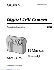 SONY FD Mavica MVC-FD75 Operating Instructions Manual