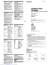 SONY CDX-747X - Compact Disc Changer System Operating Instructions