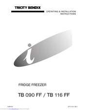 Tricity Bendix TB 090 FF Operating & Installation Instructions Manual