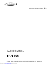Tricity Bendix TBG 750 Instruction Booklet