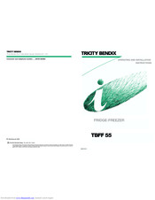 Tricity Bendix TBFF 55 Operating And Installation Instructions