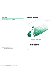 Tricity Bendix TRB 25 SW Operating And Installation Instructions