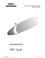 Tricity Bendix TRT 15 JA Operating & Installation Instructions Manual