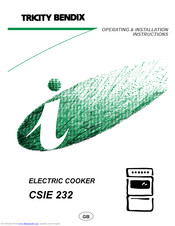 Tricity Bendix CSIE 232 Operating & Installation Instructions Manual