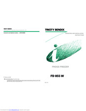 Tricity Bendix FD 855 W Operating And Installation Instructions