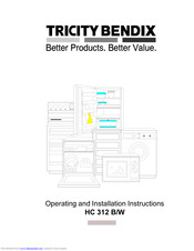 Tricity Bendix HC 312 B Operating And Installation Instructions