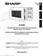 SHARP R-852N Operation Manual With Cookbook