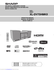 SHARP XL-DV75HMKII Operation Manual