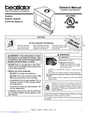 Heatilator BCBV36I Owner's Manual