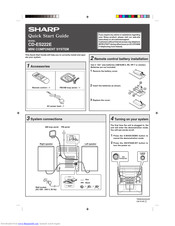SHARP CD-ES222E Quick Start Manual