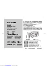 SHARP CD-MPX870H Operation Manual