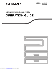 SHARP AR-5516N Operation Manual