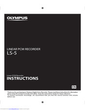 Olympus LS-5 Instructions Manual
