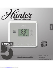 Hunter 42123 Owner's Manual