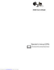 Husqvarna K650 Cut-n-break Operator's Manual