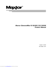 Maxtor DiamondMax16 80 Product Manual