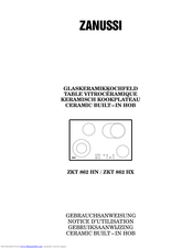 Zanussi ZKT 862 HN Instruction Manual