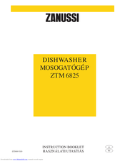 Zanussi ZTM 6825 Instruction Booklet