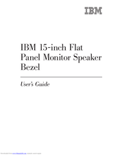 IBM 15-inch Flat Panel Monitor Speaker Bezel User Manual