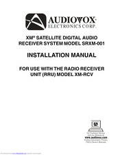 Audiovox XM SRXM-001 Installation Manual