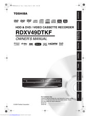 TOSHIBA RDXV49DTKF Owner's Manual
