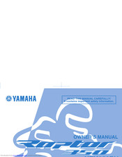 Yamaha YFM350RV Owner's Manual