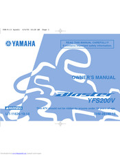 Yamaha BLASTER YFS200V Owner's Manual