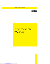 Zanussi ZWS 744 Instruction Booklet