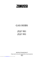 Zanussi ZGF 981 Instruction Booklet