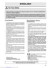 Zanussi ZGF 983 ITXC Instruction Booklet