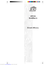 X-10 UR19A SuperRemote Owner's Manual