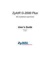 ZyXEL Communications ZyAIR G-2000 Plus User Manual