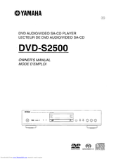 Yamaha DVD-S2500 Owner's Manual