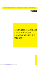 ZANUSSI ZD852I Instruction Booklet