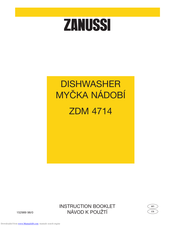 ZANUSSI ZDM 4714 Instruction Booklet