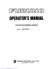 Furuno CSH-83 Operator's Manual