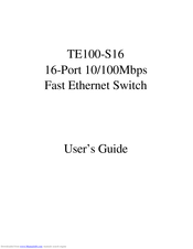 TRENDnet TE100-S16 - DATA SHEETS User Manual
