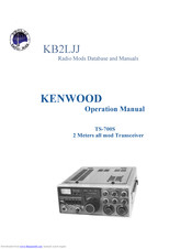 Kenwood KB2LJJ Operation Manual