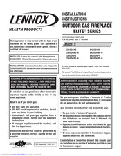 Lennox Hearth Products ELITE E42ODGNE-H Installation Instructions Manual