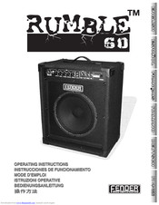 Fender Rumble 60 Operating Instructions Manual