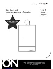 Potterton Gold H 18 User's Manual And Important Warranty Information
