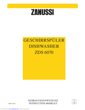 ZANUSSI ZDS 6070 Instruction Booklet