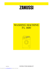 ZANUSSI FL1600 Instruction Booklet