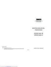 Zanussi Electrolux ZERB2825M Instruction Booklet