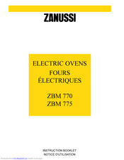 ZANUSSI ZBM770 Instruction Booklet