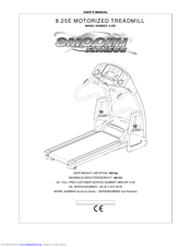 Smooth Fitness Motorized Treadmill 8.25E User Manual
